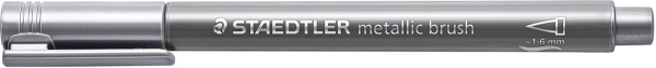 Picture of Staedtler Metallic Silver Brush Pen - 1.6mm (8321-81)