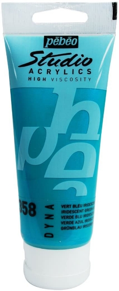 Picture of Pebeo Acrylic Fine Studio Acrylics Iridescent Green Blue - 100ml