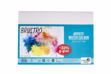 Picture of Brustro Water Colour Paper 300Gsm A4 (9 + 3 Sheets)