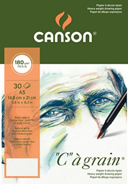 Picture of Canson "C"a' grain Pad 180 gsm A5 14.8x21cm