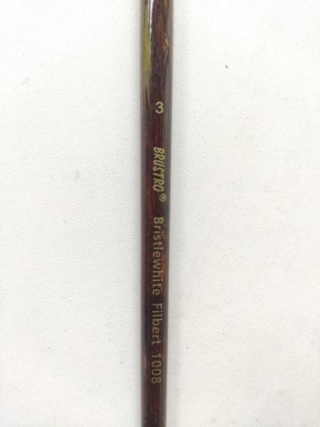 Picture of Brustro Sr-1008 White Bristle Filbert Brush No.3