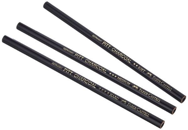 Picture of Faber Castell Pitt Natural Charcoal Pencil - Set of 3