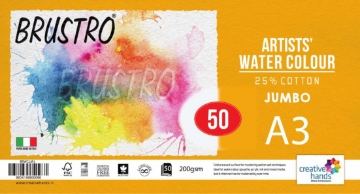 Picture of Brustro Artists Watercolor Paper A3 200gsm 50 Sheet - Jumbo Pack