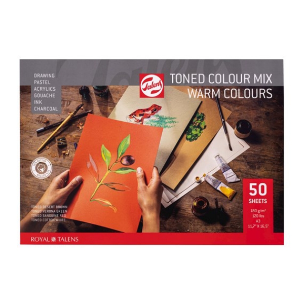 Picture of Royal Talens Toned Pad Mix Warm 180Gsm 50 Sheets A3