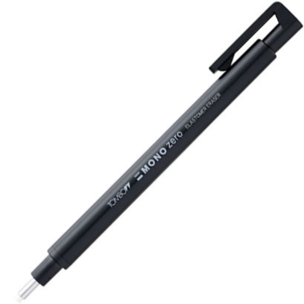 Picture of Tombow Mono Zero Eraser With Refill 2.3Mm Round Black