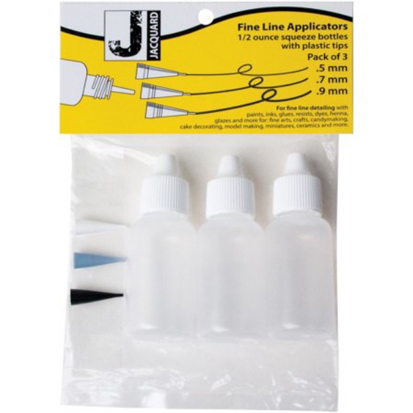Picture of Jacquard Fine Line Applicators Pack of 3 Plastic Squeeze Bottles