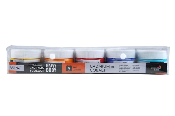 Picture of Brustro HeavyBody Acry 50ml Cadm&Cobalt Set of 5