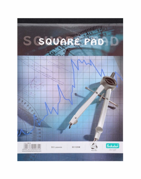 Picture of Scholar Square Pad 80GSM 50Sheets
