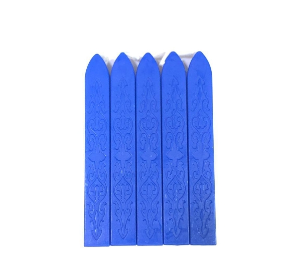 Picture of HTC Square Wax Stick Set Of 5 - Blue