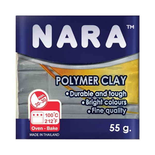 Picture of Nara Polymer Clay Metallic Grey 55g
