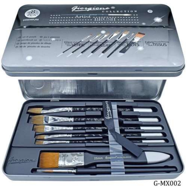 Picture of Artist Brush Wooden 8pcs Set With Box G-MX002