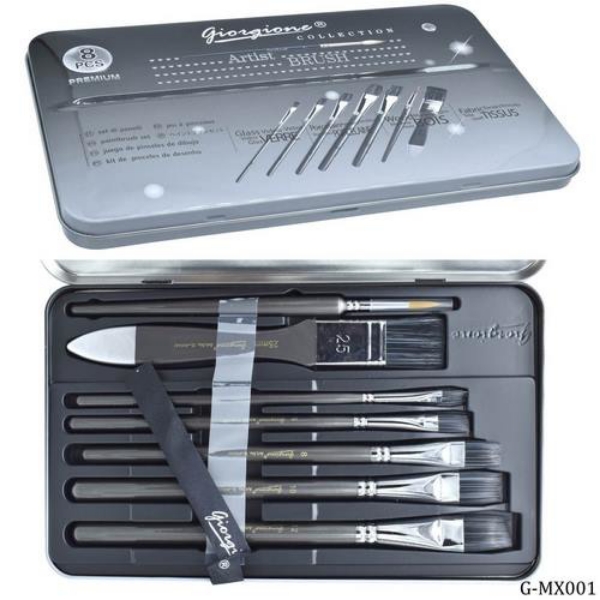 Picture of Artist Brush Wooden 8pcs Set With Box G-MX001