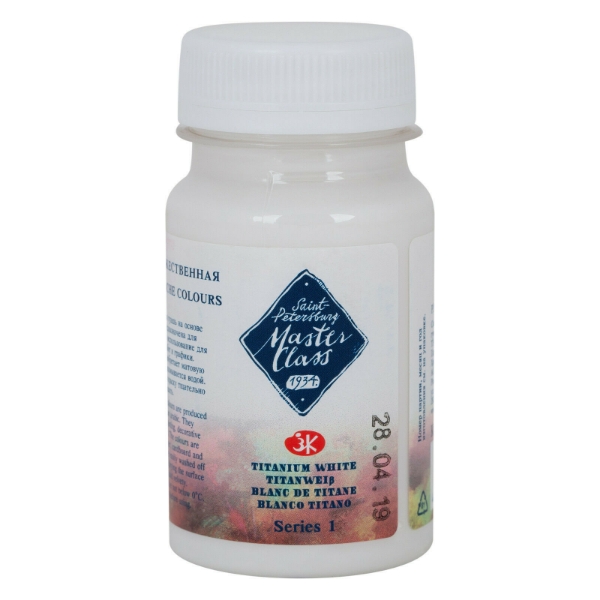 Picture of White Nights Master Class Artists Gouache colours - Titanium White 100ml - series 1