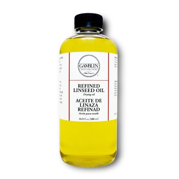 Picture of Gamblin Refined Linseed Oil 500ml (06016)