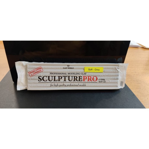 Picture of Clay World Sculpture Pro professional modeling 250gms Grey (Soft)