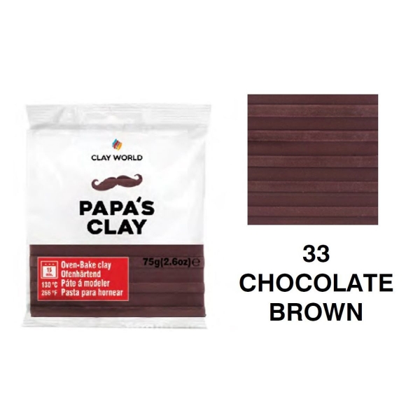 Picture of Papa's Clay - Polymer Clay 75gms - Chocolate Brown (33)
