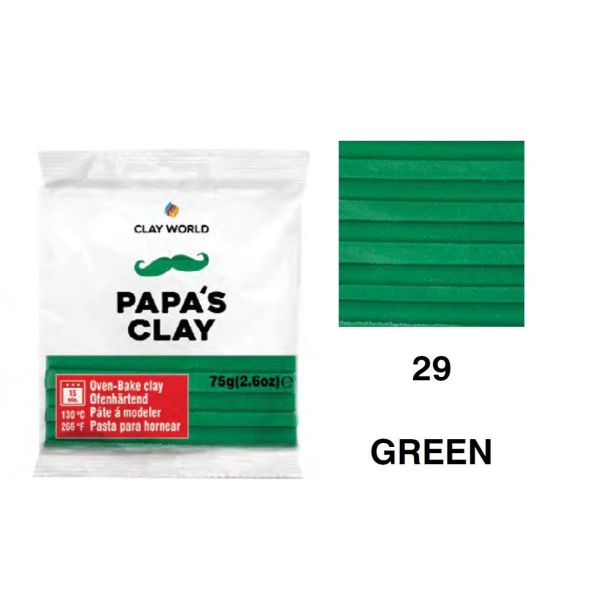 Picture of Papa's Clay - Polymer Clay 75gms - Green (29)