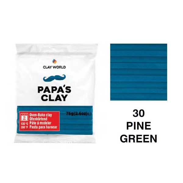 Picture of Papa's Clay - Polymer Clay 75gms - Pine Green (30)