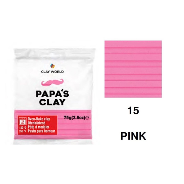 Picture of Papa's Clay - Polymer Clay 75gms - Pink (15)