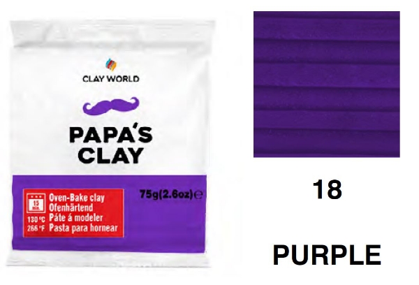 Picture of Papa's Clay - Polymer Clay 75gms - Purple (18)