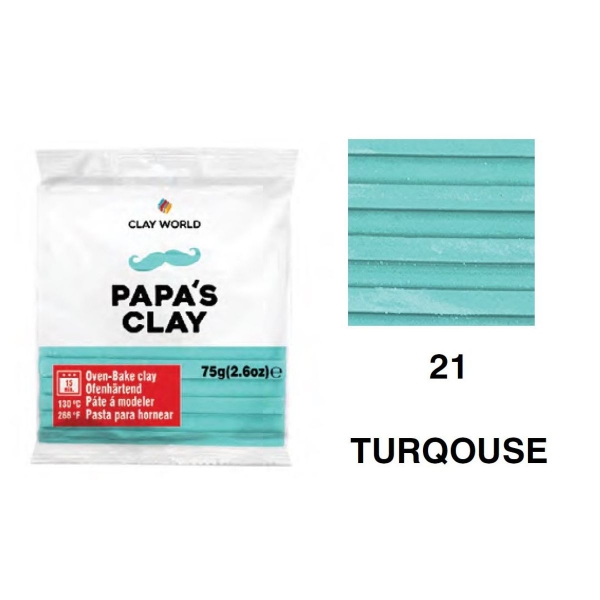 Picture of Papa's Clay - Polymer Clay 75gms - Turquise (21)