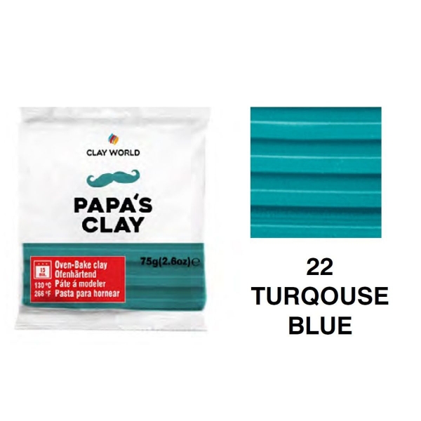 Picture of Papa's Clay - Polymer Clay 75gms - Turquoise Blue (22)