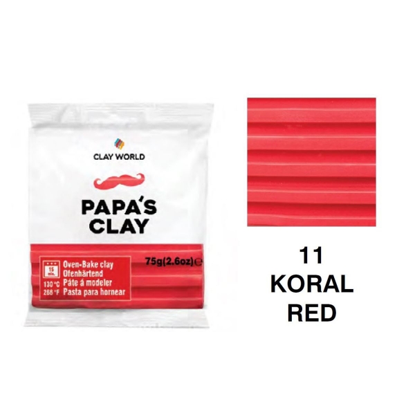 Picture of Papa's Clay - Polymer Clay 75gms - Koral Red (11)