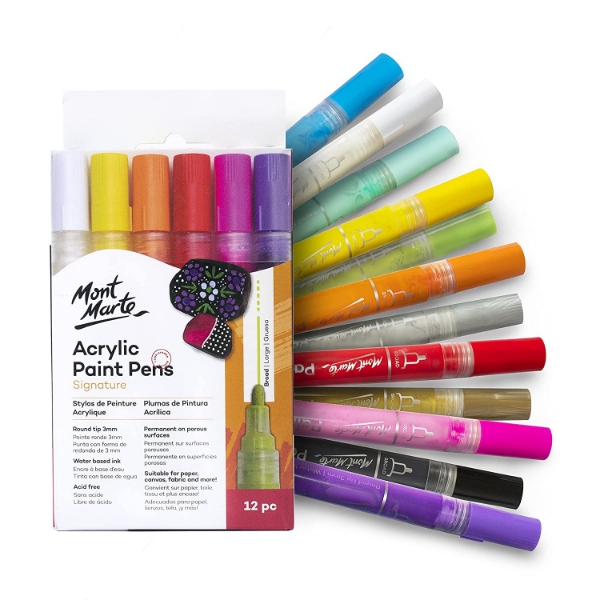 Picture of Mont Marte Acrylic Paint Pens - Set of 12 (Broad Tip)