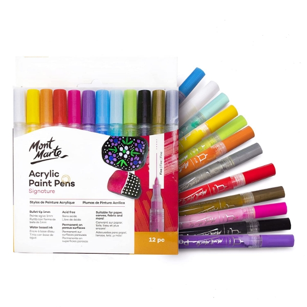 Picture of Mont Marte Acrylic Paint Pens - Set of 12 (Fine Tip)