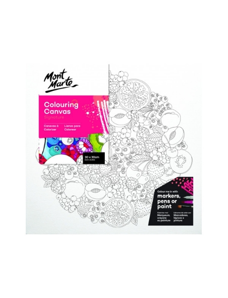 Picture of Mont Marte Colouring Canvas - 30x30cm Nature (3030C)