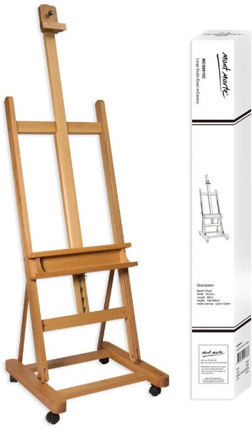 Picture of Mont Marte Large Studio Easel with Castors Beech Wood