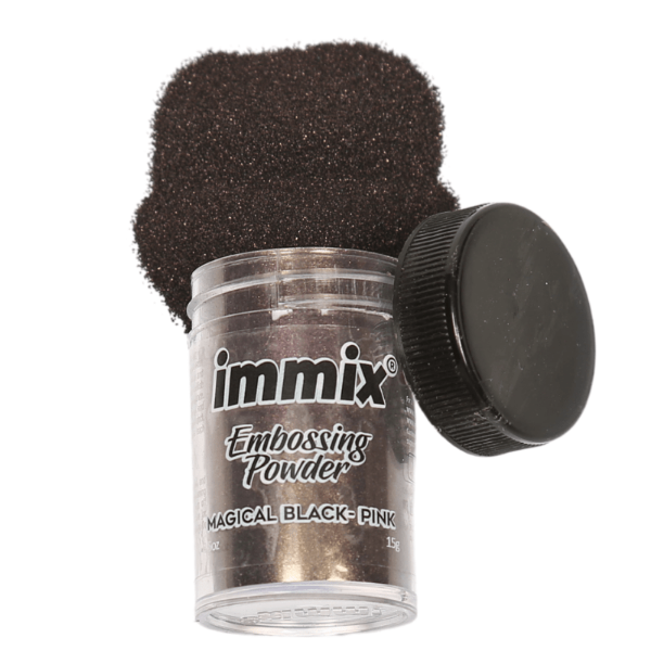 Picture of Immix Embossing Powder 15gm Magical Black Pink