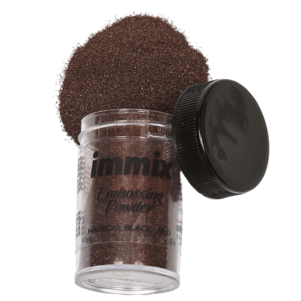 Picture of Immix Embossing Powder 15gm Magical Black Red