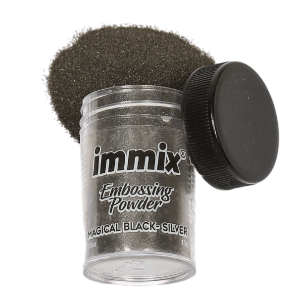 Picture of Immix Embossing Powder 15gm Magical Black Silver