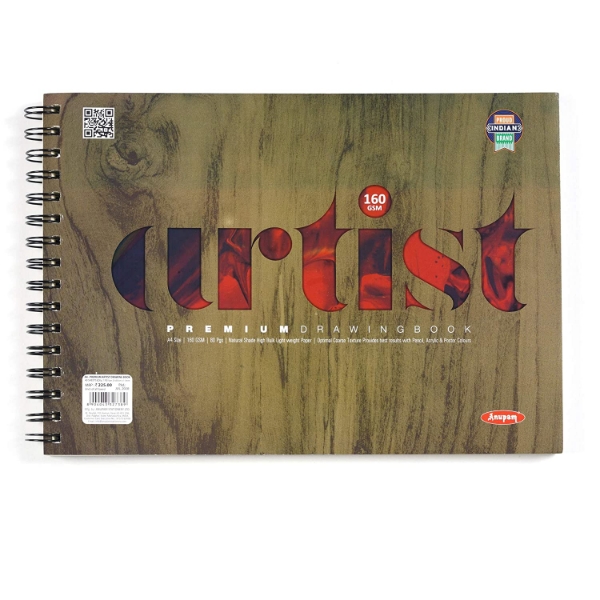 Picture of Anupam Artist Premium Drawing Book - A4 80 Sheets (160GSM)