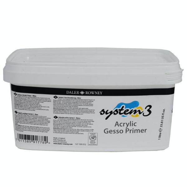 Daler Rowney System 3 Acrylic Gesso Primer 1 litre
