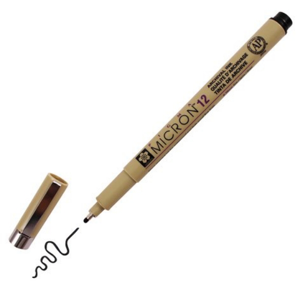 Picture of Sakura Pigma Micron Pen - 12 (Black)