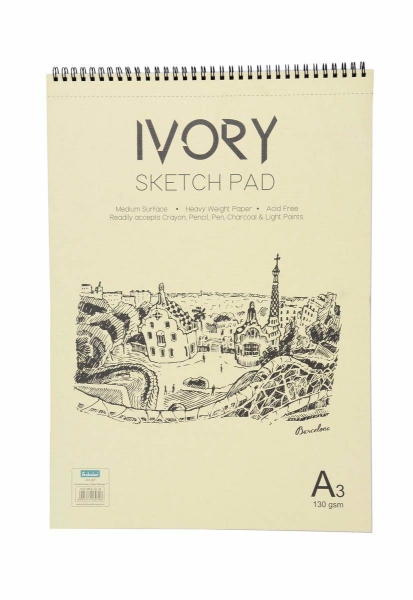 Picture of Scholar Ivory Sketch Pad 130Gsm A3-25Sheets