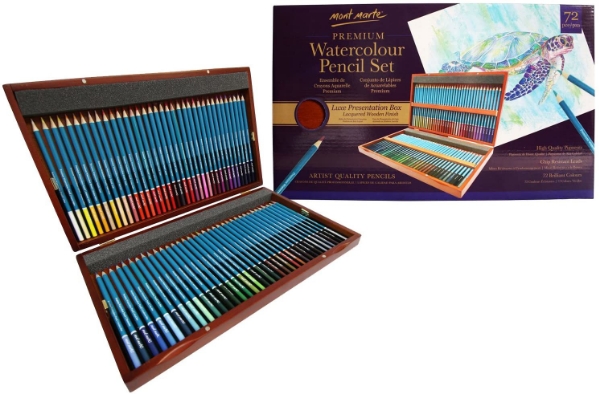 Picture of Mont Marte Watercolour Pencils Set - 72 Pieces (Deluxe)