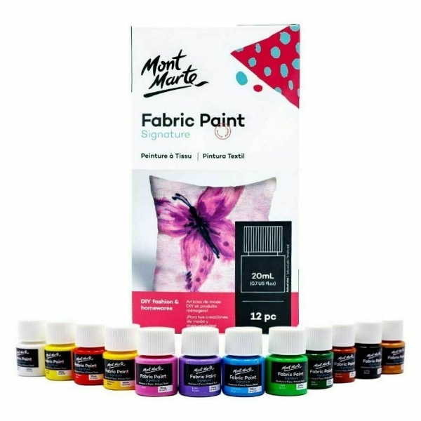 Picture of Mont Marte Fabric Paint Set - 12 Pieces (20ml)