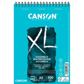 Picture of Canson XL  Auqurelle WC Spiral Album 300 gsm CP A5 14.8x21cm
