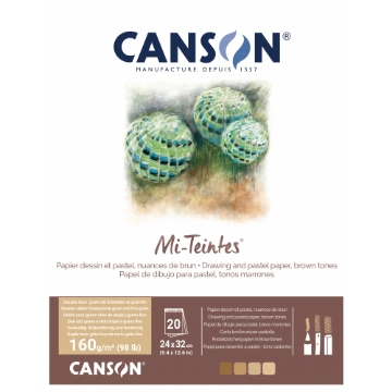 Picture of CANSON My Teintes pad, Brown tones 20 Sheets 24 x 32 cms
