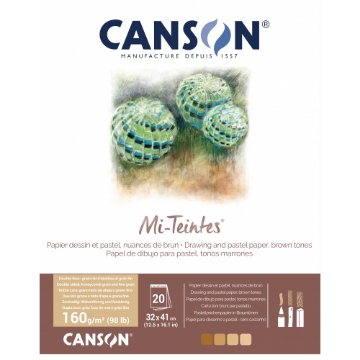 Picture of CANSON My Teintes pad, Brown tones 20 Sheets 32 x 41 cms