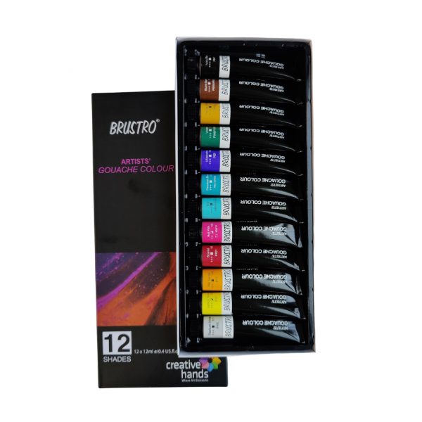Picture of Brustro Artists Gouache Colour Set of 12 colours 12ml Tubes