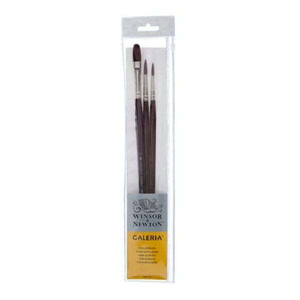 Picture of Winsor & Newton Galeria Synthetic Brush Set of 3