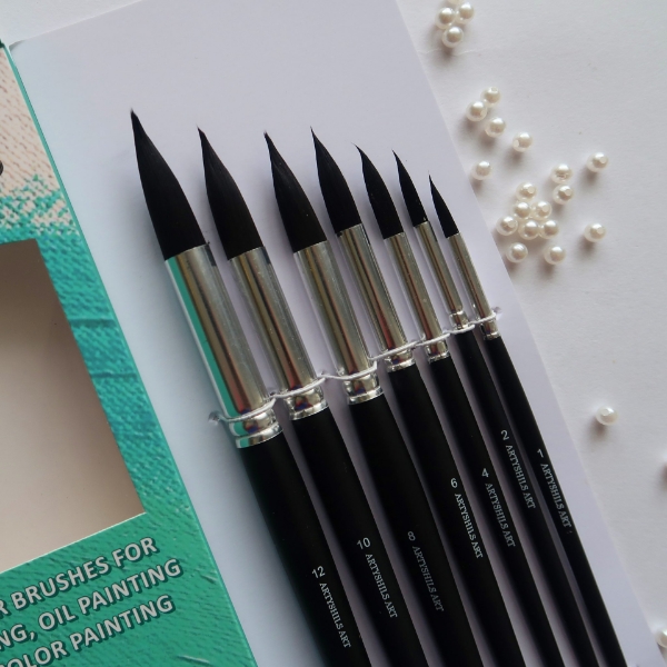 Picture of Artyshils Silver soft Premium Watercolour Brushes set of 7