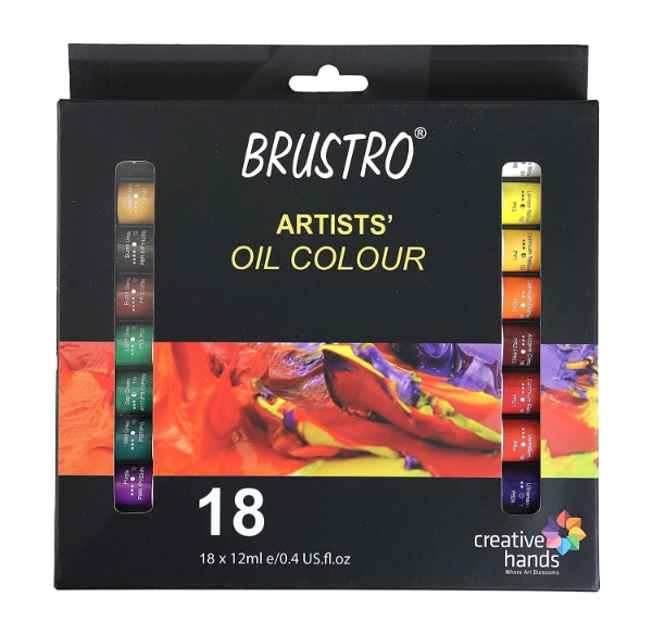 Picture of Brustro Artists Oil Colour Set of 18 x 12ml