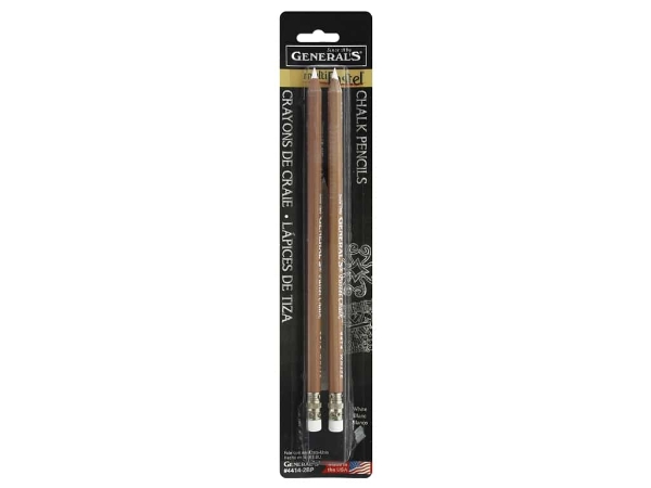 Picture of General's Multi pastel Chalk Pencil White 2 pc