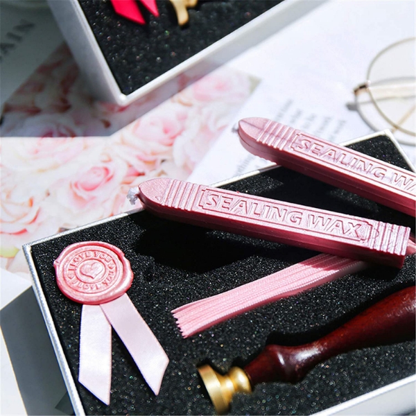 Picture of HTC Vintage Wax Seal Stamp Kit Pink + Love Stamp
