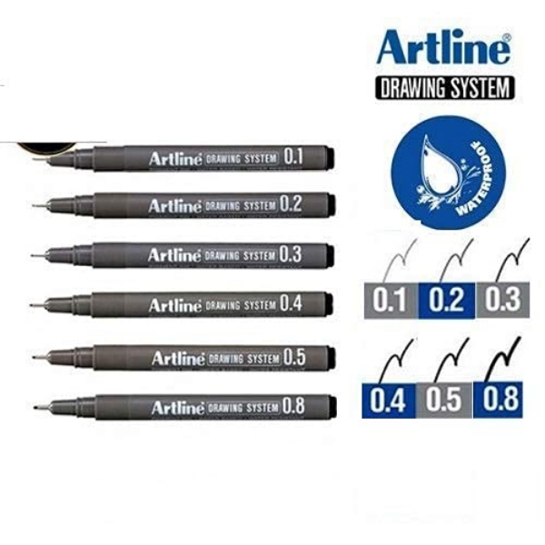 Picture of Artline Drawing System Technical Pens Set Of 6